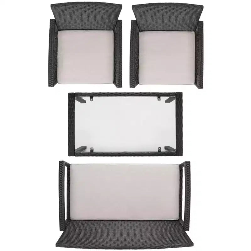 Juego de sala Bassey de 4 piezas - Interior/exterior - PAT7507 - Safavieh