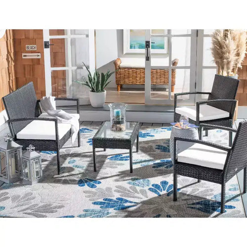 Juego de sala Bassey de 4 piezas - Interior/exterior - PAT7507 - Safavieh