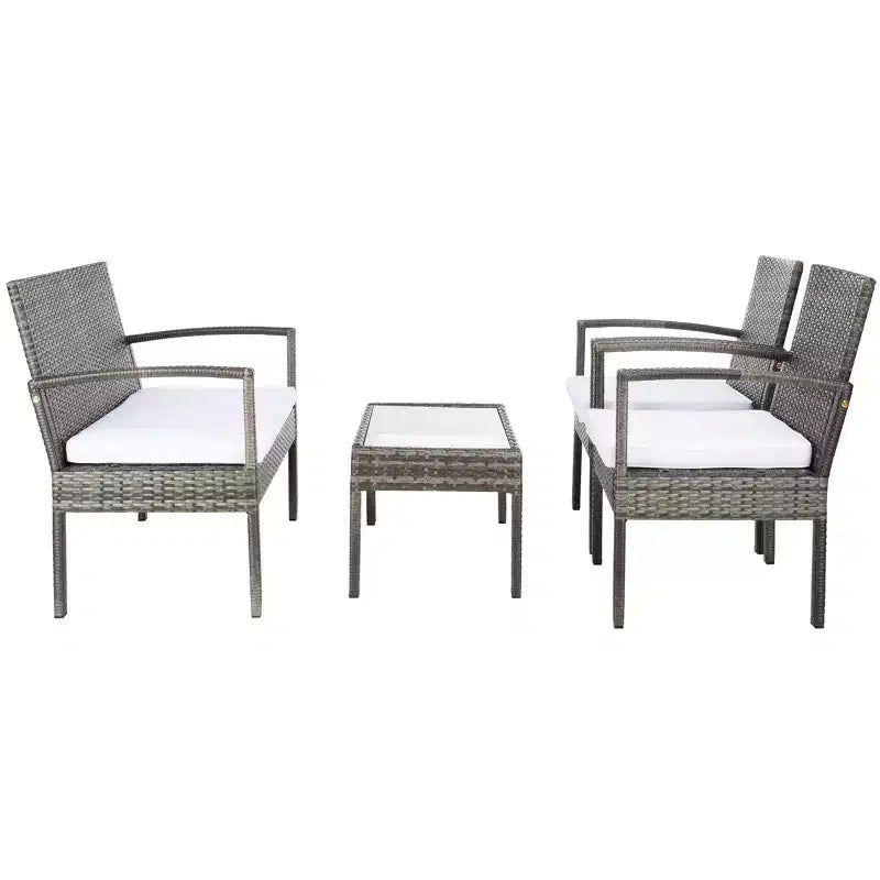 Juego de sala Bassey de 4 piezas - Interior/exterior - PAT7507 - Safavieh