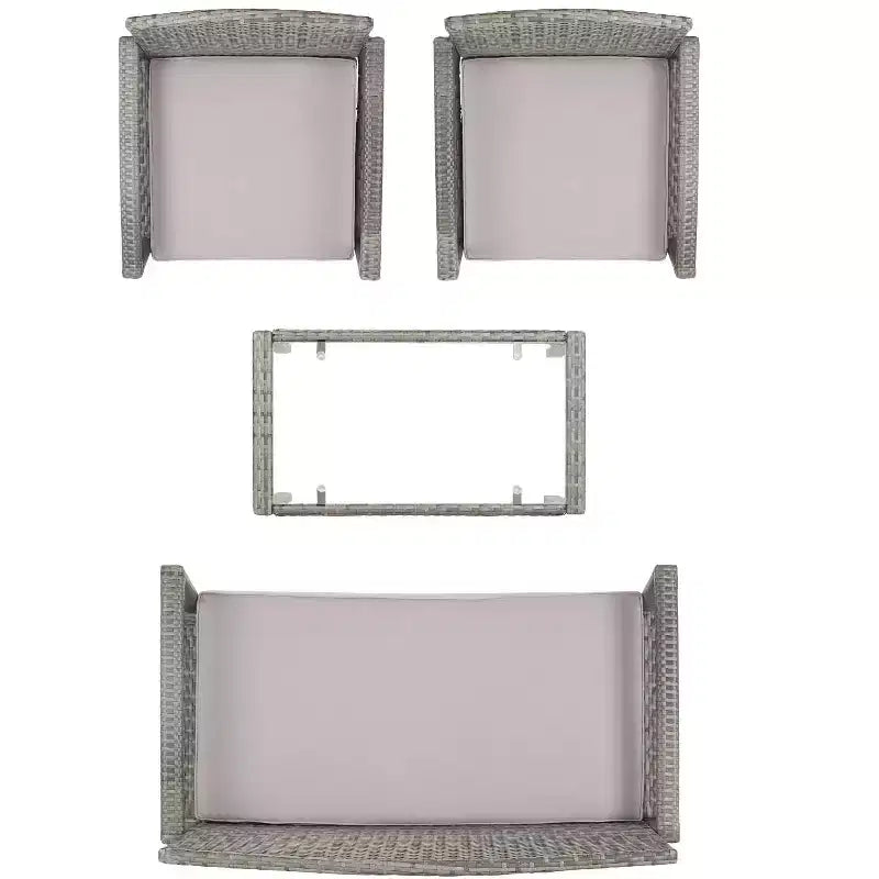 Juego de sala Bassey de 4 piezas - Interior/exterior - PAT7507 - Safavieh