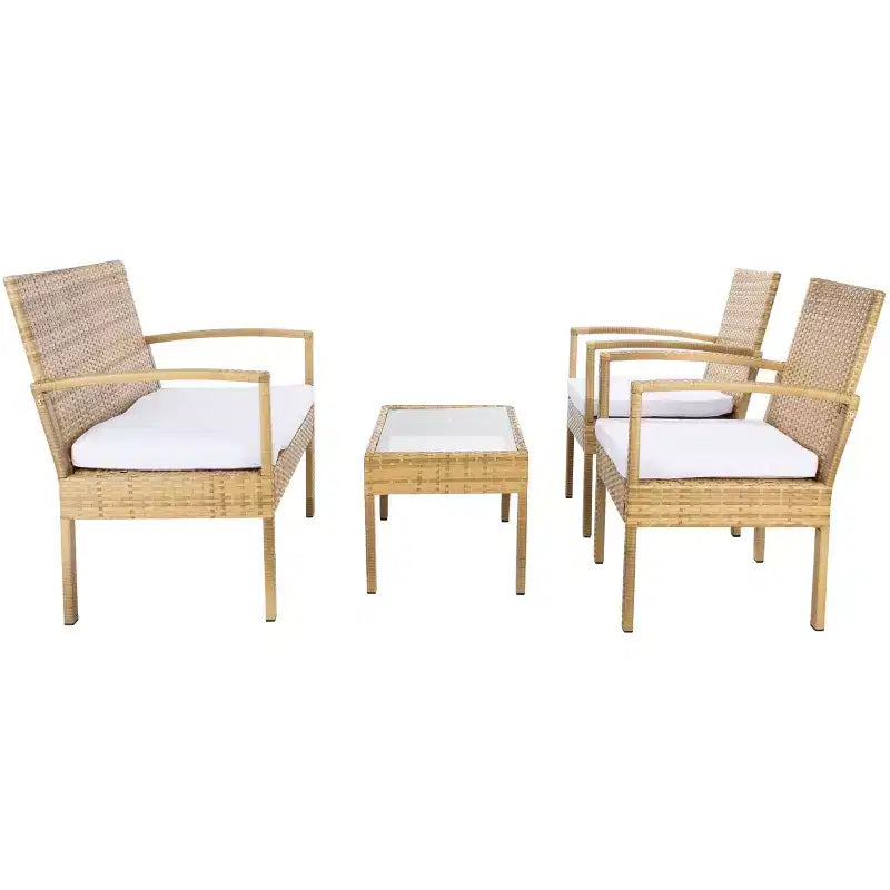 Juego de sala Bassey de 4 piezas - Interior/exterior - PAT7507 - Safavieh