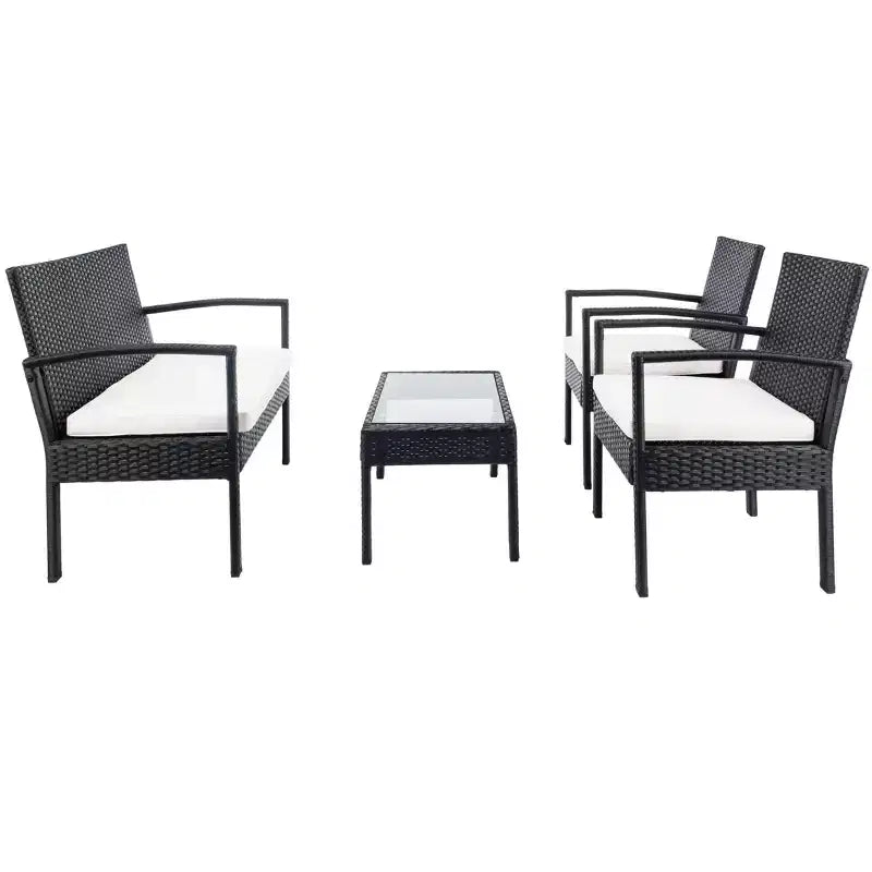 Juego de sala Bassey de 4 piezas - Interior/exterior - PAT7507 - Safavieh