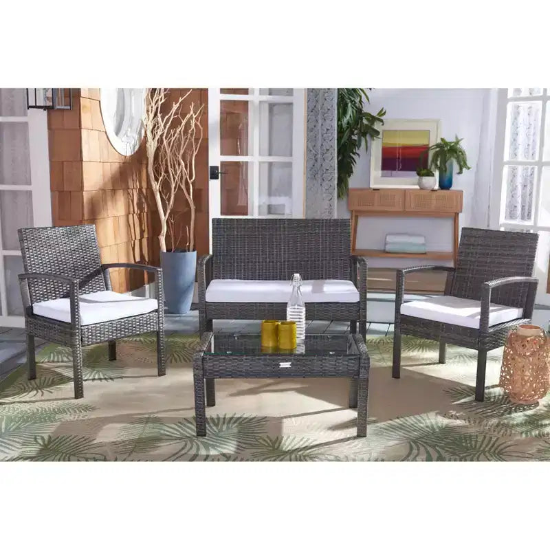 Bassey 4-teiliges Wohnset - Innen-/Außenbereich - PAT7507 - Safavieh