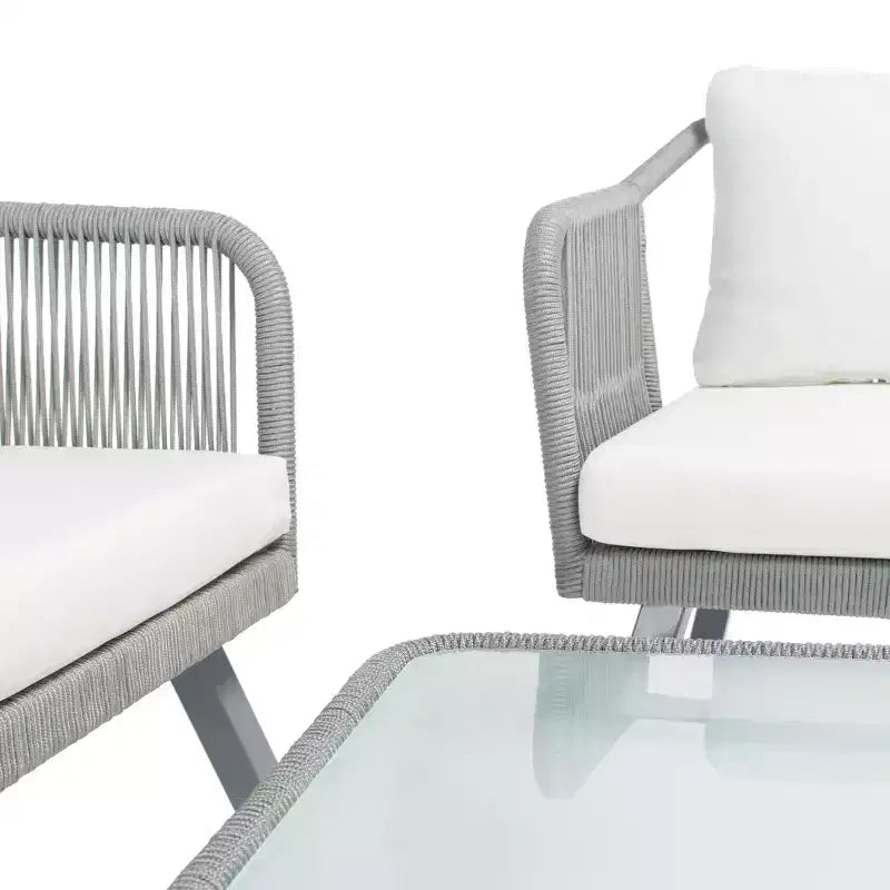 Conjunto de sala de 4 piezas de cuerda Torsla - Interior/exterior - PAT7520 - Safavieh