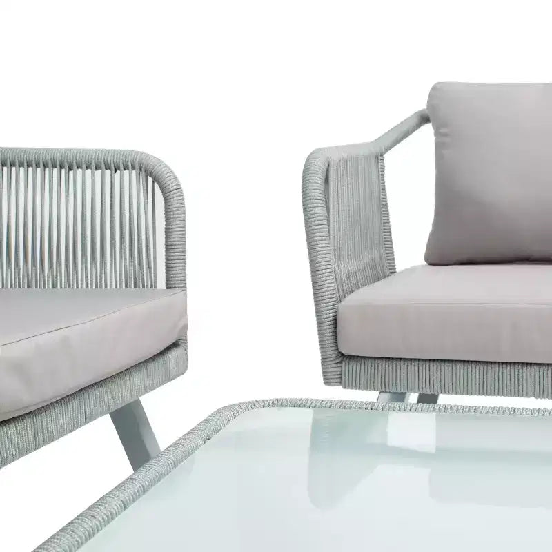 Conjunto de sala de 4 piezas de cuerda Torsla - Interior/exterior - PAT7520 - Safavieh