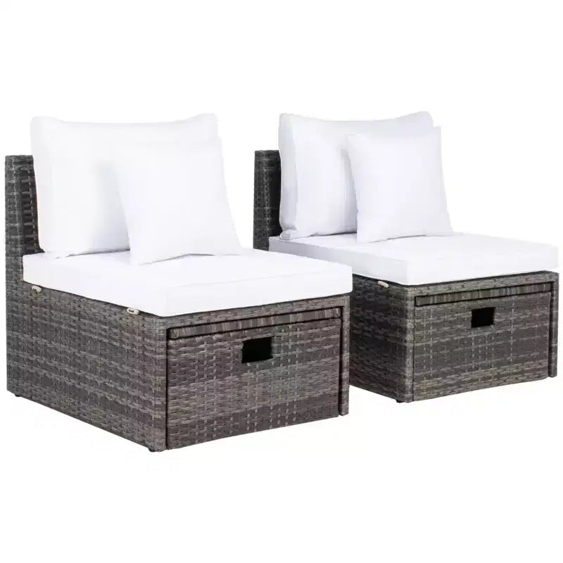 Pramla conjunto de sofá y otomana para patio - Interior/exterior - PAT7515 - Safavieh