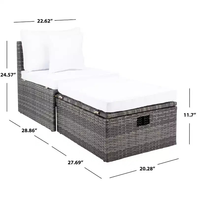 Pramla conjunto de sofá y otomana para patio - Interior/exterior - PAT7515 - Safavieh