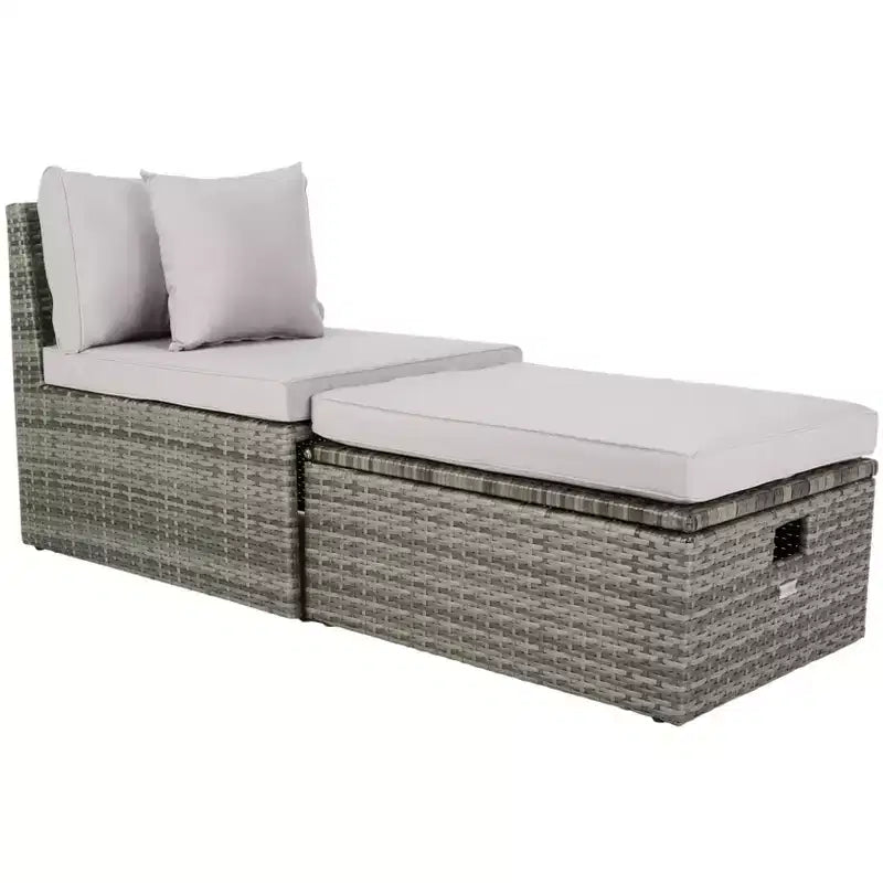 Pramla conjunto de sofá y otomana para patio - Interior/exterior - PAT7515 - Safavieh