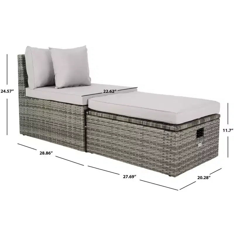 Pramla conjunto de sofá y otomana para patio - Interior/exterior - PAT7515 - Safavieh