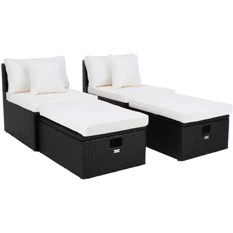 Pramla conjunto de sofá y otomana para patio - Interior/exterior - PAT7515 - Safavieh