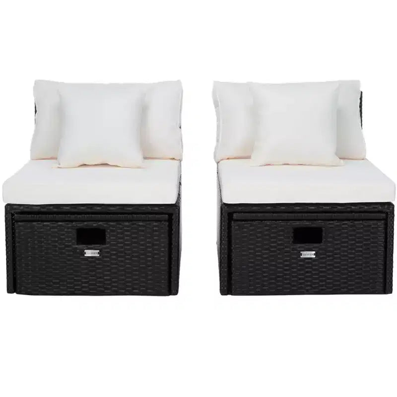 Pramla Sette & Ottoman Patio Set - Indoor/Outdoor - PAT7515 - Safavieh