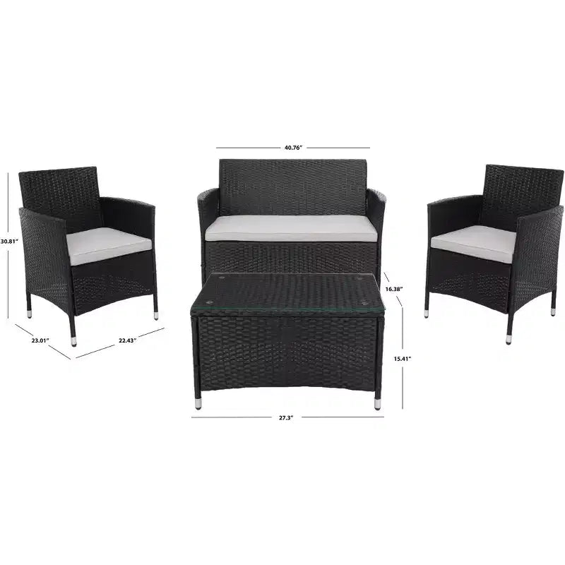 Bandele conjunto de sala de 4 piezas - Interior/exterior - PAT7506 - Safavieh