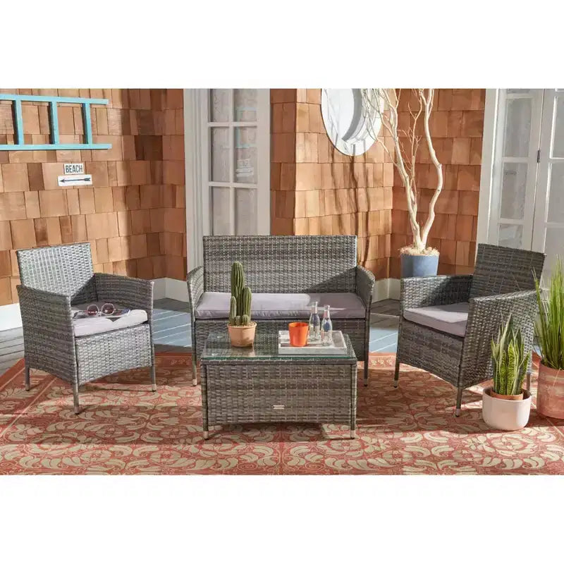 Bandele conjunto de sala de 4 piezas - Interior/exterior - PAT7506 - Safavieh