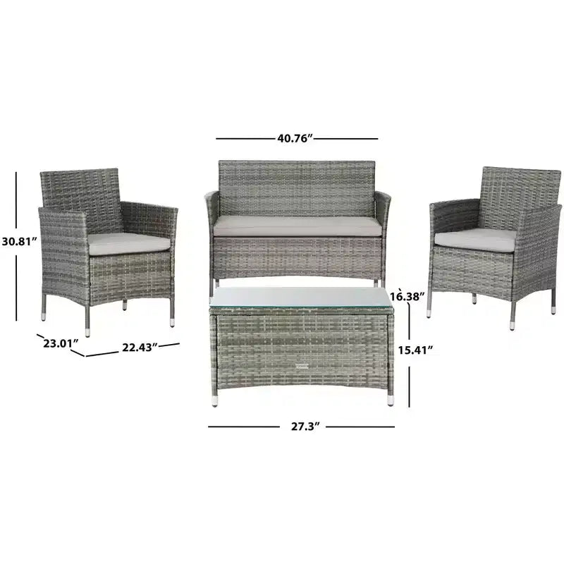 Bandele conjunto de sala de 4 piezas - Interior/exterior - PAT7506 - Safavieh