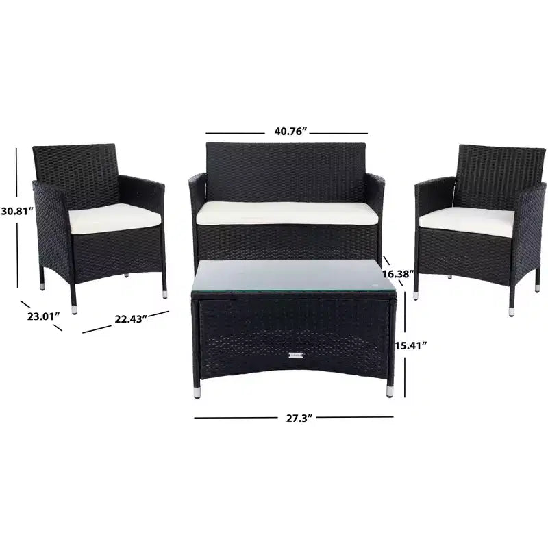 Bandele conjunto de sala de 4 piezas - Interior/exterior - PAT7506 - Safavieh