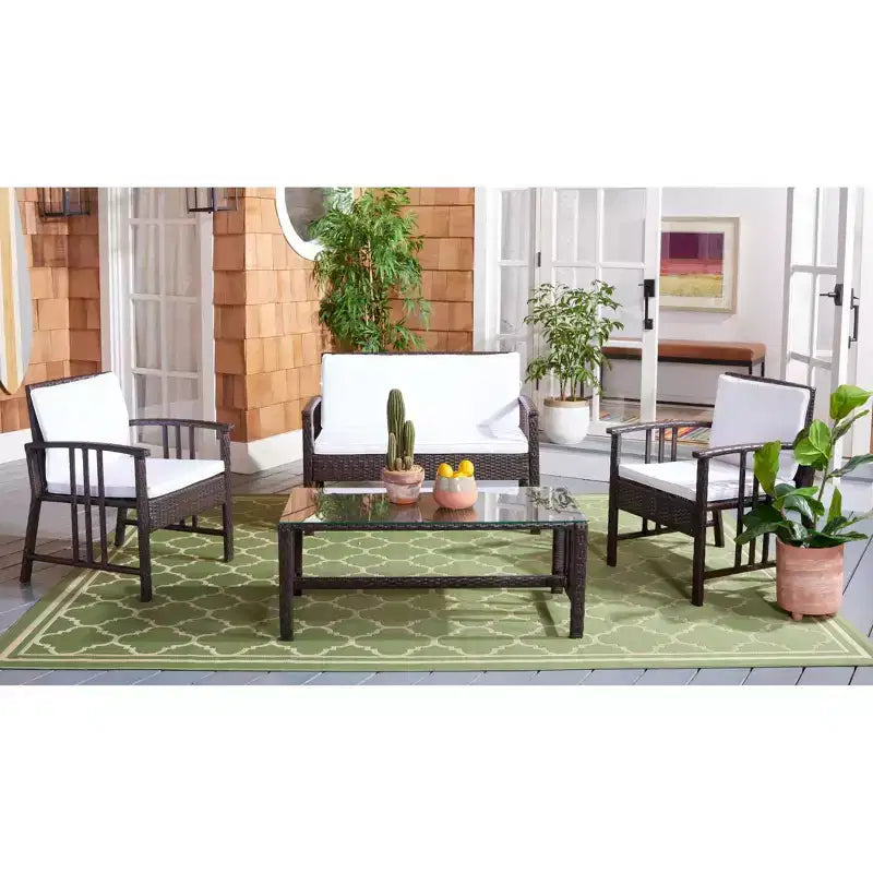 Conjunto de sala de 4 piezas Reslor - Interior/exterior - PAT7713 - Safavieh