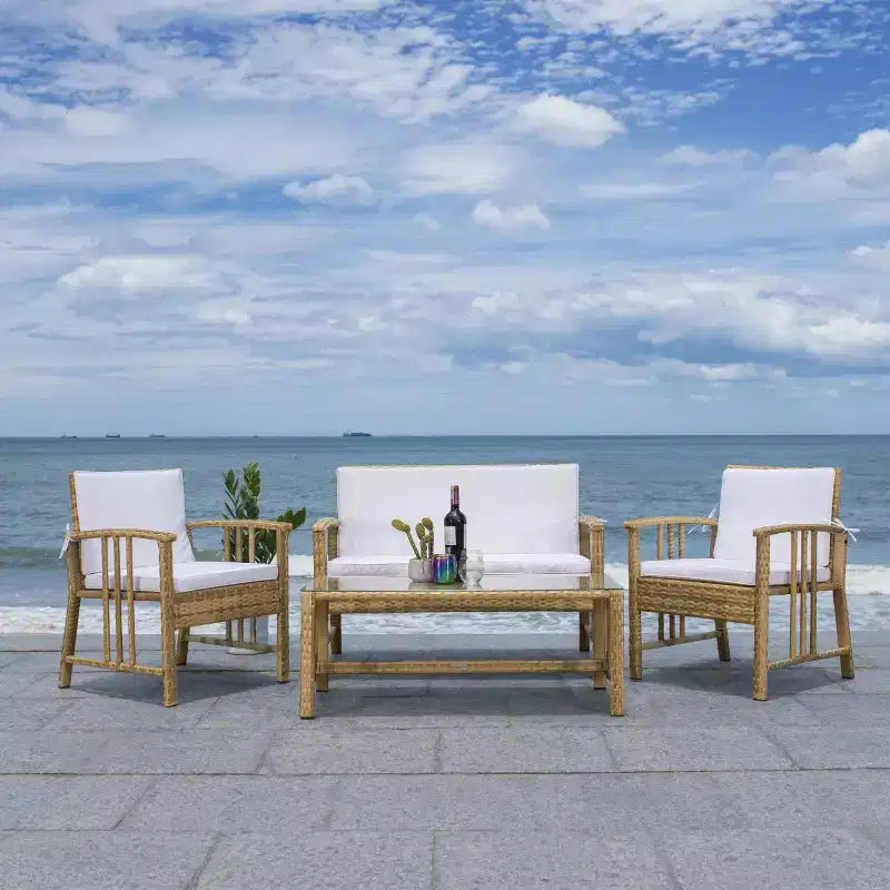 Conjunto de sala de 4 piezas Reslor - Interior/exterior - PAT7713 - Safavieh