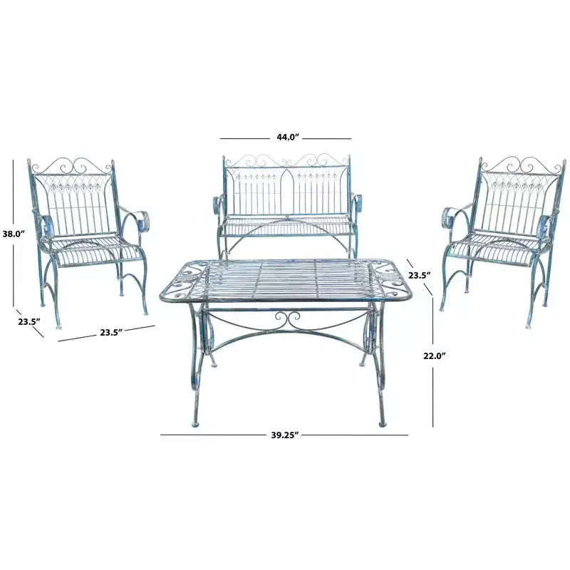 Ensemble de patio Leah 4 pièces - intérieur/extérieur - PAT5000 - Safavieh