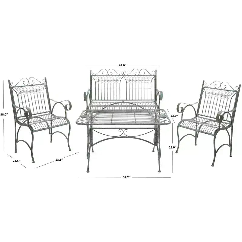 Ensemble de patio Leah 4 pièces - intérieur/extérieur - PAT5000 - Safavieh