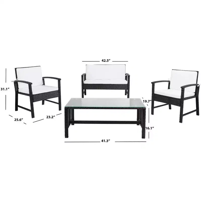 Conjunto de sala Krissy - interior/exterior - PAT7711 - Safavieh