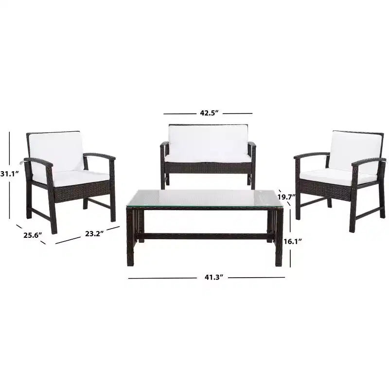 Conjunto de sala Krissy - interior/exterior - PAT7711 - Safavieh