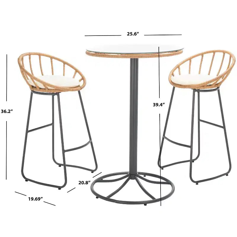 Ensemble de détente Lersa 3 pièces - intérieur/extérieur - PAT9015 - Safavieh