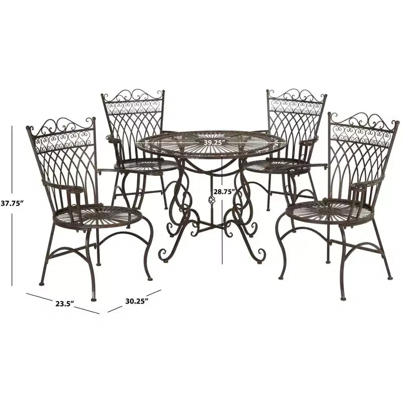 Conjunto de patio de 5 piezas Thessaly - Interior/exterior - PAT5003 - Safavieh