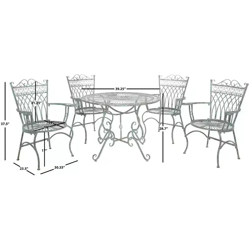 Conjunto de patio de 5 piezas Thessaly - Interior/exterior - PAT5003 - Safavieh