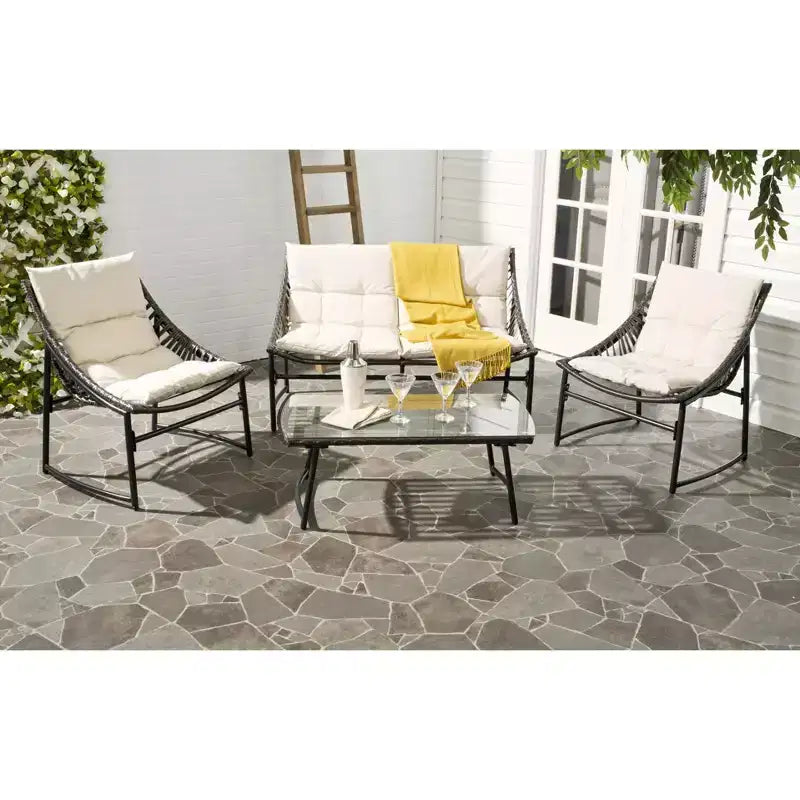 Ensemble de jardin Berkane 4 pièces - intérieur/extérieur - PAT2009 - Safavieh