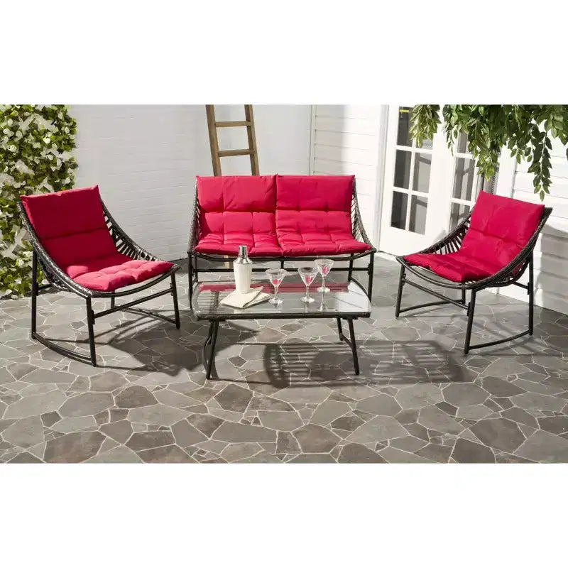 Ensemble de jardin Berkane 4 pièces - intérieur/extérieur - PAT2009 - Safavieh