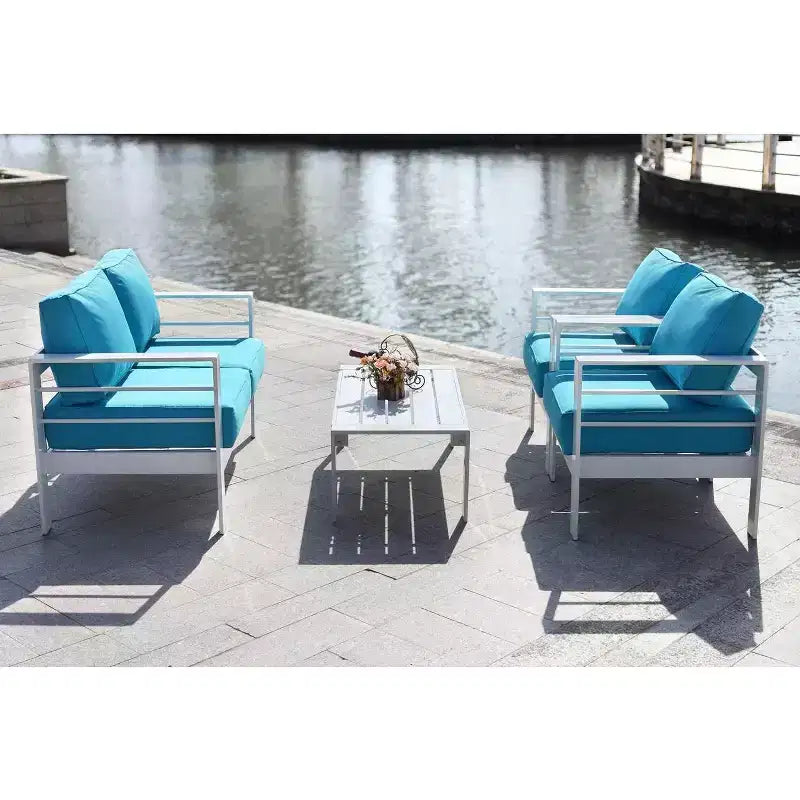 Conjunto de sala de 4 piezas Nason - Interior/exterior - PAT2516 - Safavieh
