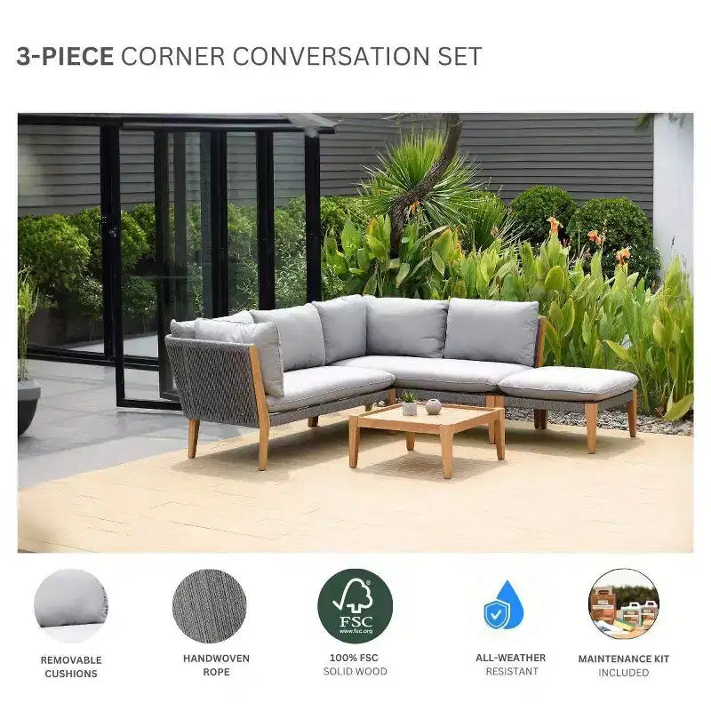 Amazonia 4pc Malibu Outdoor Patio Conversation Set