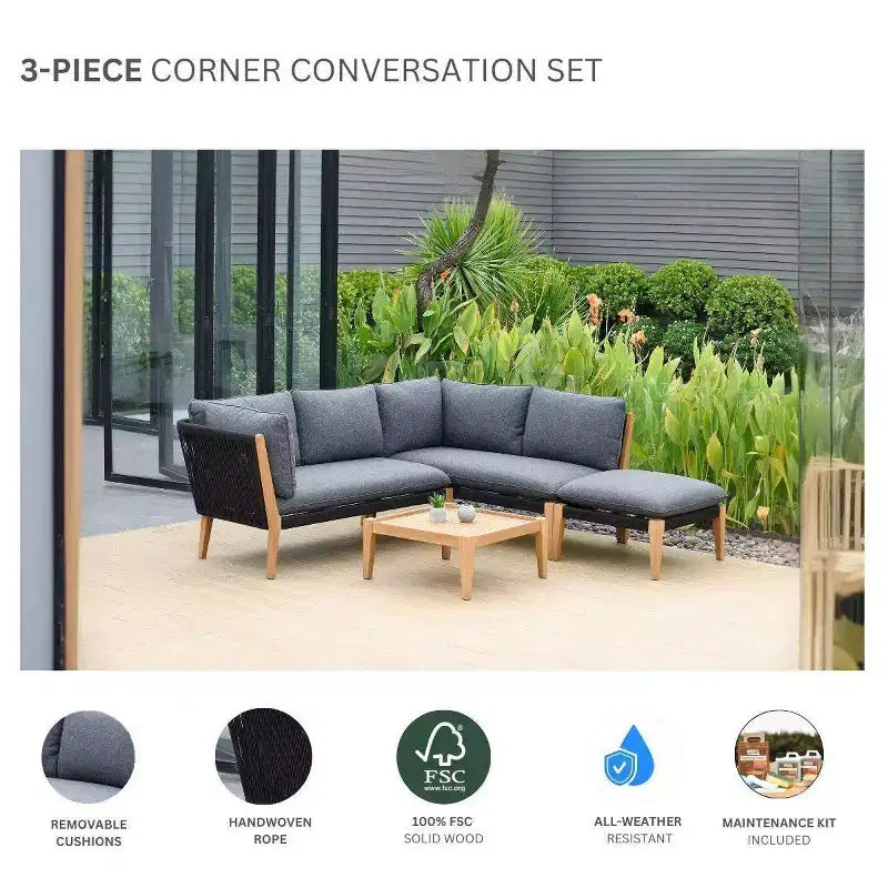 Amazonia 4pc Malibu Outdoor Patio Conversation Set
