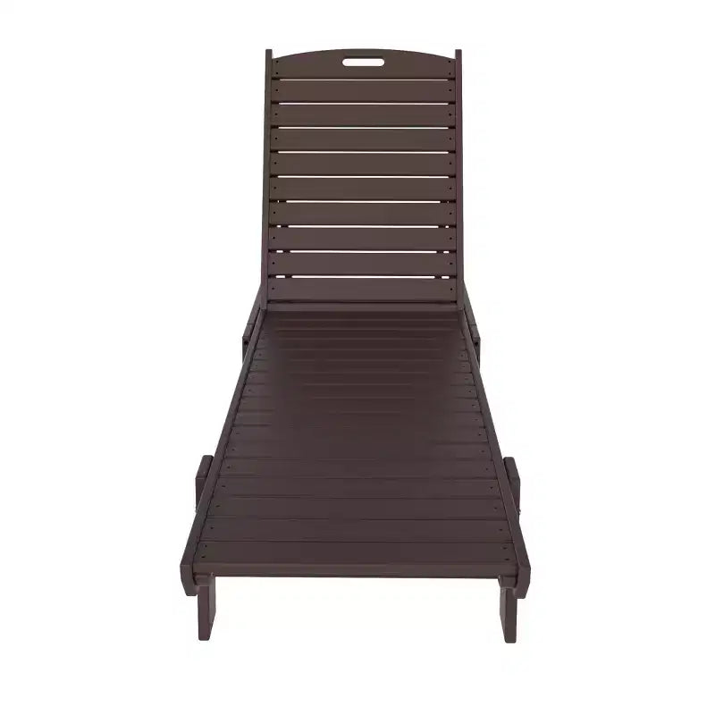 WestinTrends conjunto de 2 piezas de silla tumbona de patio exterior de polietileno con mesa auxiliar