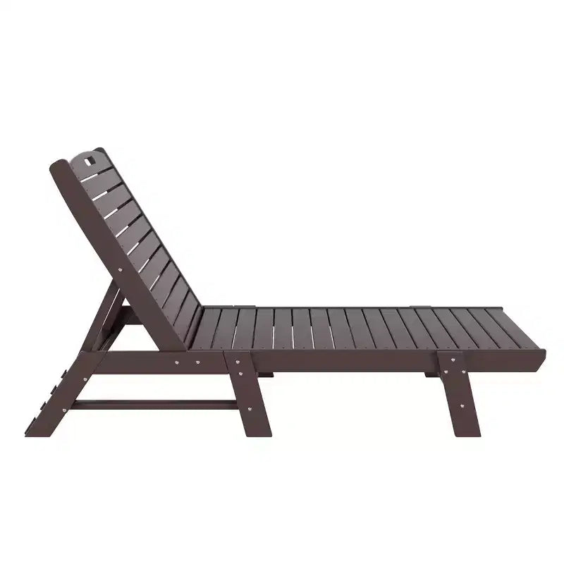 WestinTrends conjunto de 2 piezas de silla tumbona de patio exterior de polietileno con mesa auxiliar