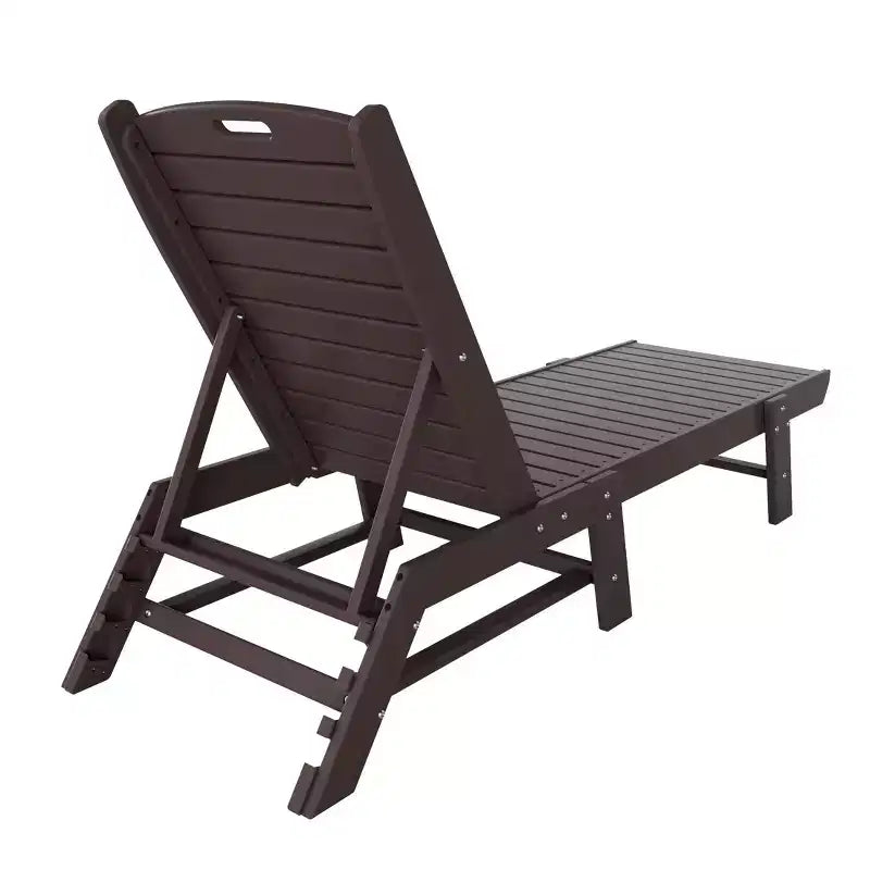 WestinTrends conjunto de 2 piezas de silla tumbona de patio exterior de polietileno con mesa auxiliar