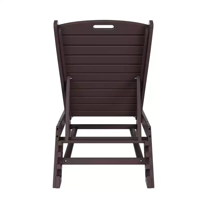 WestinTrends conjunto de 2 piezas de silla tumbona de patio exterior de polietileno con mesa auxiliar