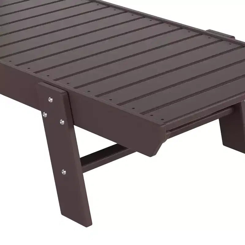 WestinTrends conjunto de 2 piezas de silla tumbona de patio exterior de polietileno con mesa auxiliar