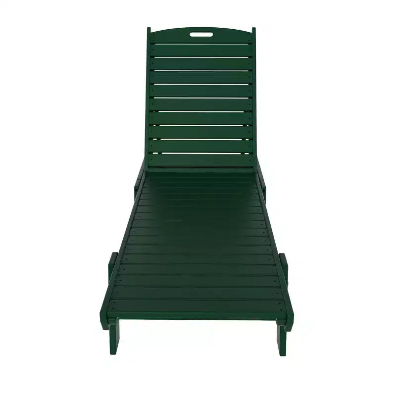 WestinTrends conjunto de 2 piezas de silla tumbona de patio exterior de polietileno con mesa auxiliar