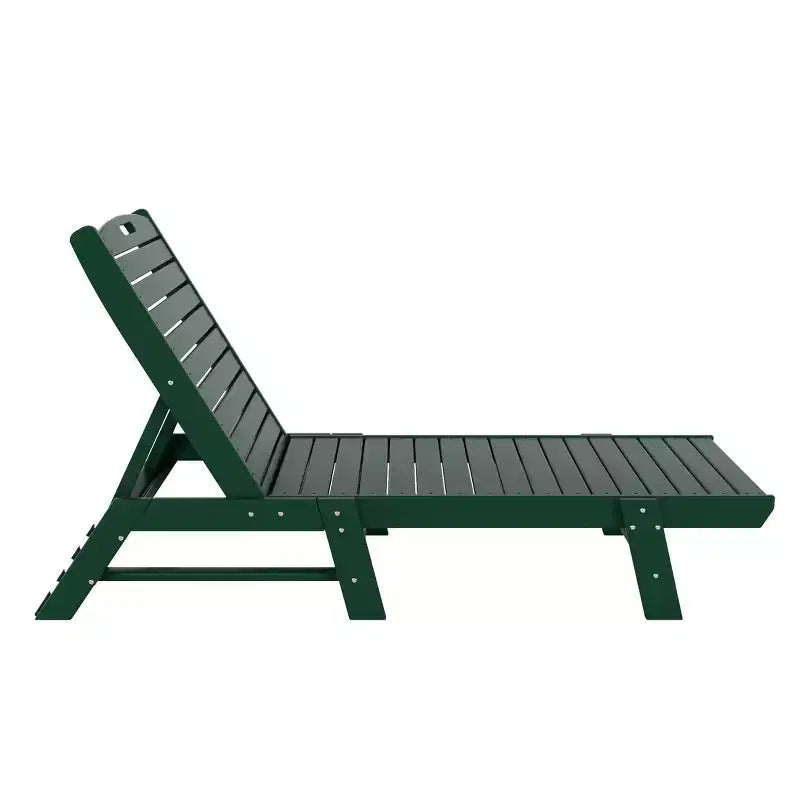 WestinTrends conjunto de 2 piezas de silla tumbona de patio exterior de polietileno con mesa auxiliar
