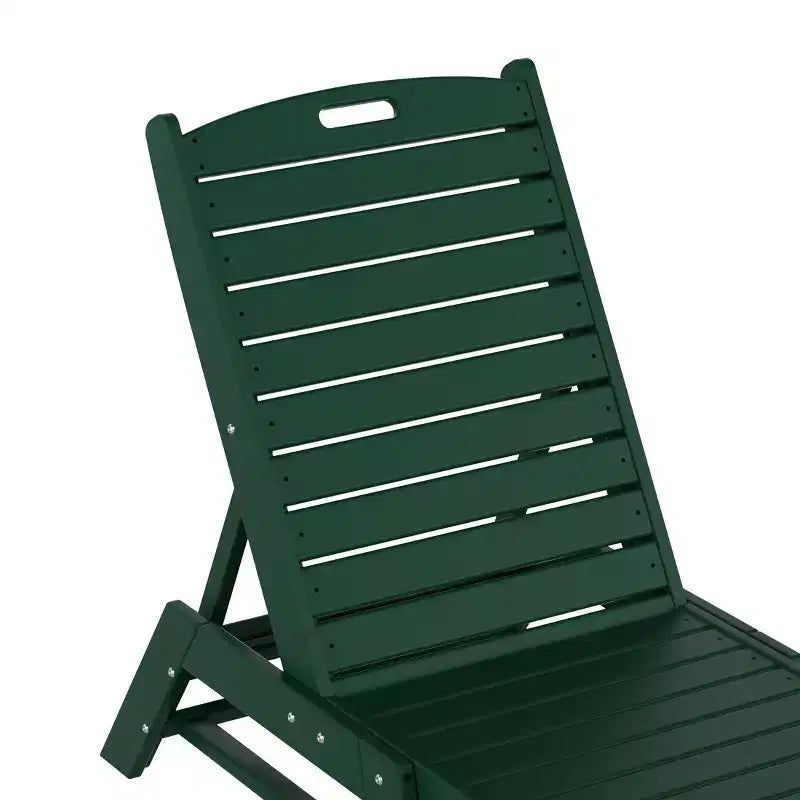 WestinTrends conjunto de 2 piezas de silla tumbona de patio exterior de polietileno con mesa auxiliar