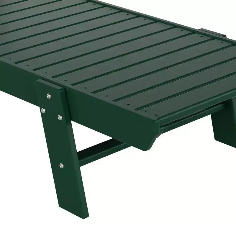 WestinTrends conjunto de 2 piezas de silla tumbona de patio exterior de polietileno con mesa auxiliar