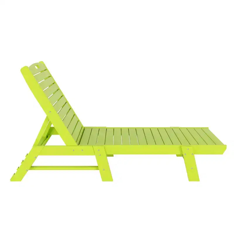 WestinTrends conjunto de 2 piezas de silla tumbona de patio exterior de polietileno con mesa auxiliar