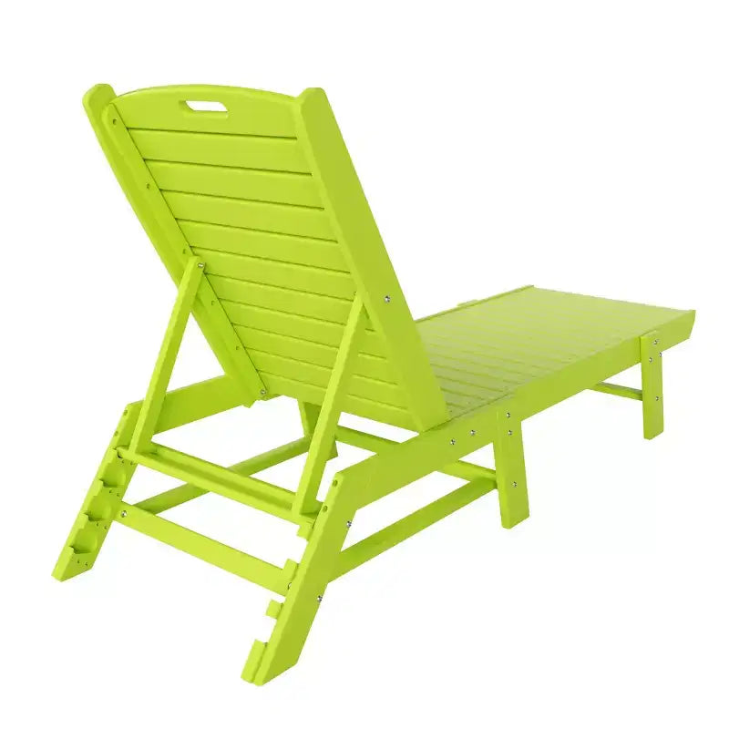 WestinTrends conjunto de 2 piezas de silla tumbona de patio exterior de polietileno con mesa auxiliar