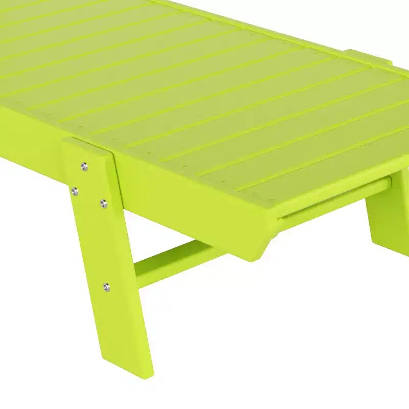 WestinTrends conjunto de 2 piezas de silla tumbona de patio exterior de polietileno con mesa auxiliar