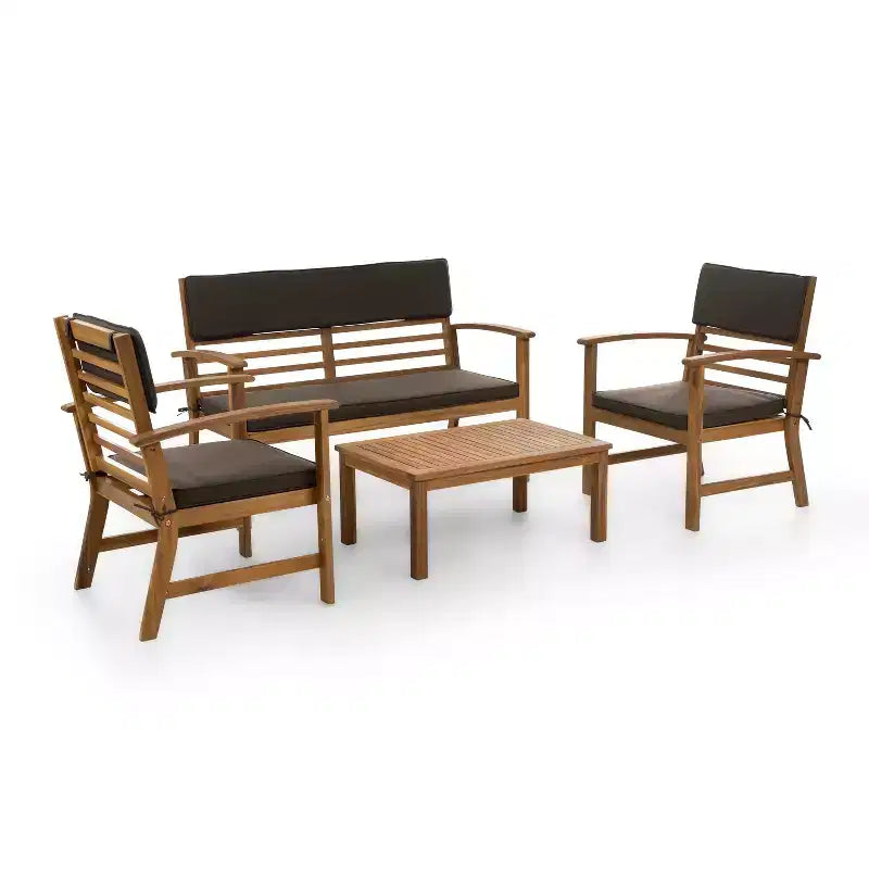 Conjunto de conversación exterior Hana de 4 piezas de Greemotion para espacios pequeños