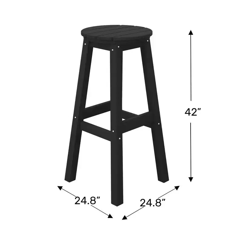 Conjunto de comedor de exterior Malibu de WestinTrends, de HDPE resistente a todo tipo de clima, altura de bar (5 piezas)