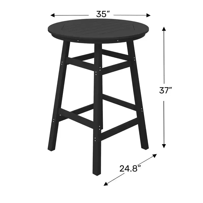 Conjunto de comedor de exterior Malibu de WestinTrends, de HDPE resistente a todo tipo de clima, altura de bar (5 piezas)