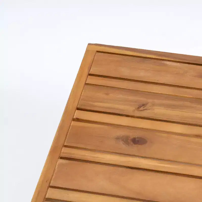 GDFStudio Keith Juego de sofá biplaza y mesa de centro para exterior, de madera de acacia, con cojines, teca/beige