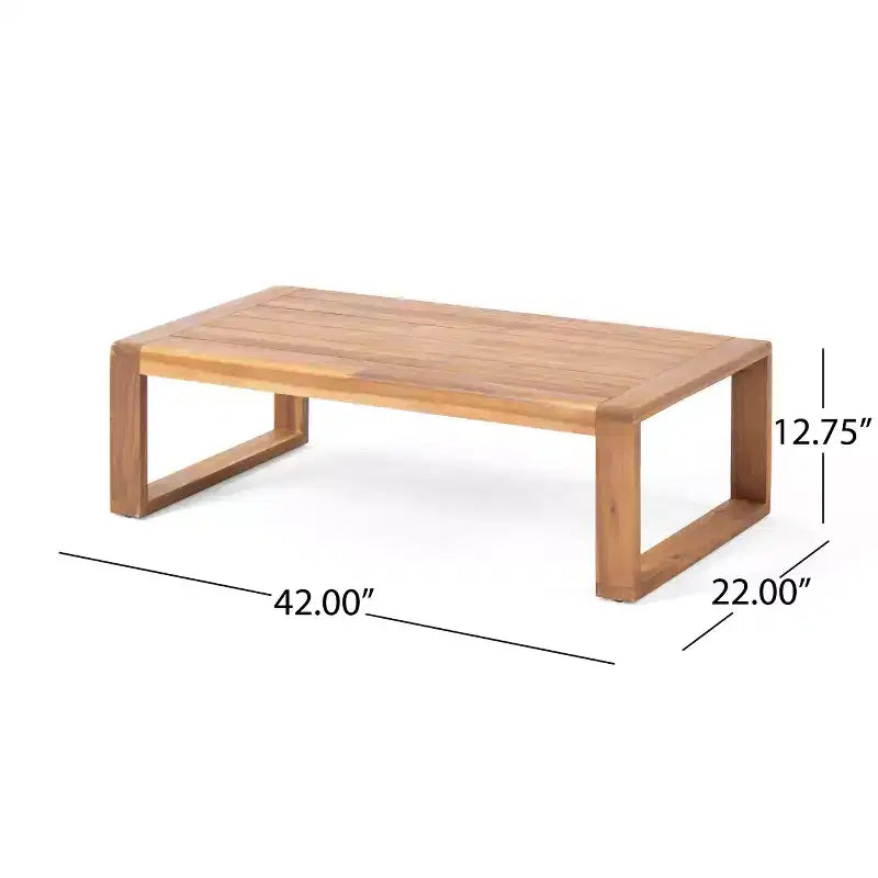 Ensemble causeuse et table d’extérieur Paloma de Christopher Knight Home en bois d’acacia avec coussins